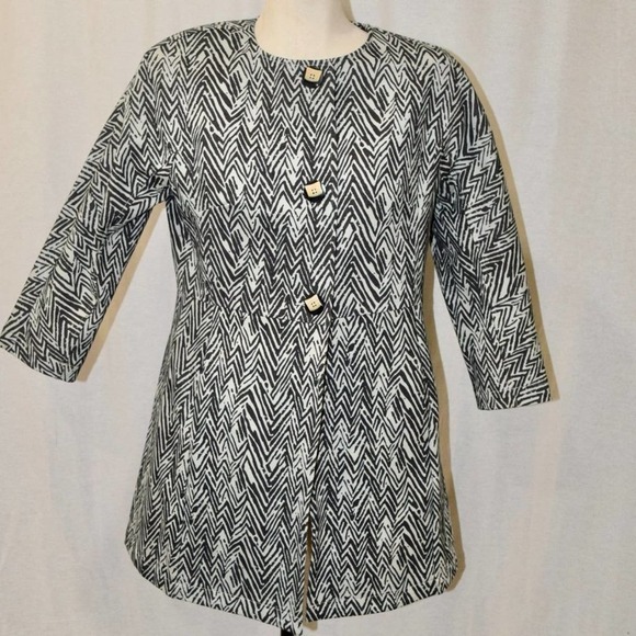 Like new CABI long dark & light grey blazer - Picture 1 of 5